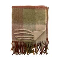 Creative Collection Hamisha Plaid gr&oslash;n med brune og beige nuancer polyester
