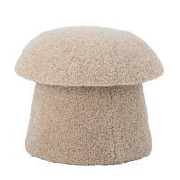 Bloomingville Bocca Puf i polyester med en bl&oslash;d beige tone