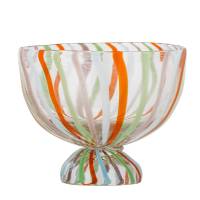 Bloomingville Savya Sk&aring;l Glas dekorativ sk&aring;l &Oslash;17cm i smukke farver