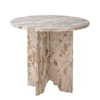 Bloomingville Jasmia Sidebord fine nuancer af beige og gr&aring; marmor