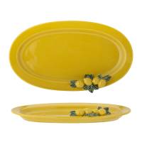 Creative Collection Limone Serveringsfad Stent&oslash;j gul