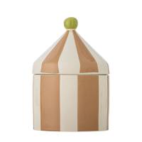 Bloomingville MINI Cimmi Krukke med L&aring;g i Stent&oslash;j Natur &Oslash;15,5x25 cm