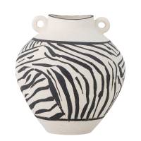 Bloomingville Togo Vase Stent&oslash;j zebrastribet m&oslash;nster i sort