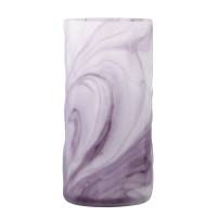 Bloomingville Moore Vase Glas 24,5cm mundbl&aelig;st lilla nuance