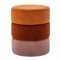 Bloomingville Bilbao Puf i polyester 3-delt i orange nuancer 