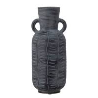 Creative Collection Rane Vase i Keramik gr&aring; flot m&oslash;rk farve