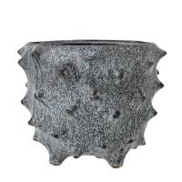 Creative Collection Ademir Urtepotteskjuler i Bl&aring;t Stent&oslash;j med Pigge &Oslash;21x17,5 cm