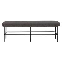 Bloomingville Farell smuk klassisk b&aelig;nk L140cm i gr&aring; polyester