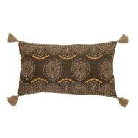 Bloomingville Nesma Pude Bomuld 60x35cm Brun med kvaster