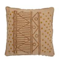 Bloomingville Taranto Pude Bomuld 45x45cm Natur med m&oslash;nster