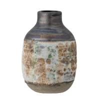Bloomingville Crina Vase i Stent&oslash;j H16cm meleret brun glasur