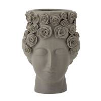 Bloomingville Akira Vase i Stent&oslash;j H30cm h&aring;nddekorerede gr&aring;
