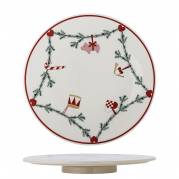 Bloomingville Yule Fad &Oslash;35cm p&aring; drejefod i stent&oslash;j julemotiv