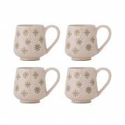 Bloomingville Snowie Krus Stent&oslash;j natur med motiv