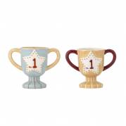 Bloomingville MINI Trophy Kop Stent&oslash;j Multifarvet NR.1, s&aelig;t af 2 stk