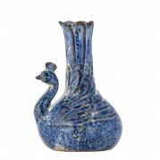 Creative Collection Kali Vase Stent&oslash;j dyb bl&aring; tone med brune og hvide nuancer