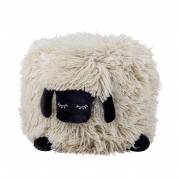 Bloomingville MINI Dolly puf Uld i en bl&oslash;d hvid nuance