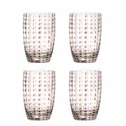 Bloomingville Brinley Drikkeglas Glas 35cl Brune prikkede linjer