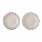 Bloomingville Patrizia Tallerken &Oslash;25cm Dyb Stent&oslash;j dekorativt design, 2 stk