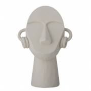 Bloomingville Luelle Deko i Polyresin hoved med headset  Hvida
