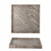 Bloomingville Majsa opbevaringsfad 35x35cm i brun marmor