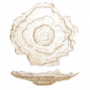 Bloomingville Asimi Sk&aring;l i Glas &Oslash;38 &times; H8 cm i en bl&oslash;d beige nuance
