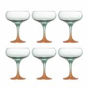 Bloomingville Signe Cocktailglas Glas 27cl Multifarvet spraymalet finish
