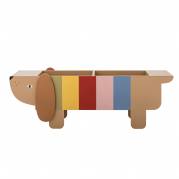 Bloomingville MINI Charlie Bogkasse multifarvet i MDF hund