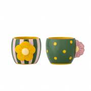 Bloomingville Haisy Kop Stent&oslash;j charmerende blomstermotiv 