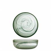 Bloomingville Amelie Sk&aring;l Glas  bl&oslash;dt marmoreret udtryk gr&oslash;n