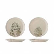 Creative Collection Aubrin Tallerken Stent&oslash;j natur med motiv