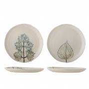 Creative Collection Aubrin Tallerken Stent&oslash;j krakel&eacute;glasur natur, 2 stk