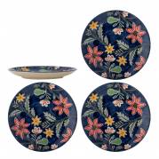 Creative Collection Meredith Tallerken Stent&oslash;j Multifarvet blomster og blade