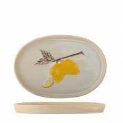 Creative Collection Hadden Serveringsfad Stent&oslash;j med citron motiv