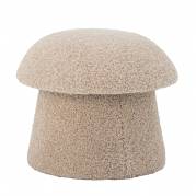 Bloomingville Bocca Puf i polyester med en bl&oslash;d beige tone