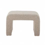 Bloomingville Bobbie taburet formet puf i offwhite L70cm boucle stof 