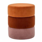 Bloomingville Bilbao Puf i polyester 3-delt i orange nuancer 