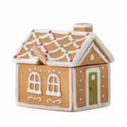 Bloomingville Ginnie Krukke med L&aring;g & Ske Keramik H12,0cm Brun