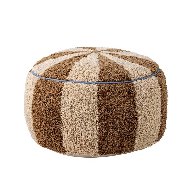 Bloomingville MINI Charoline puf i bomuld brune striber
