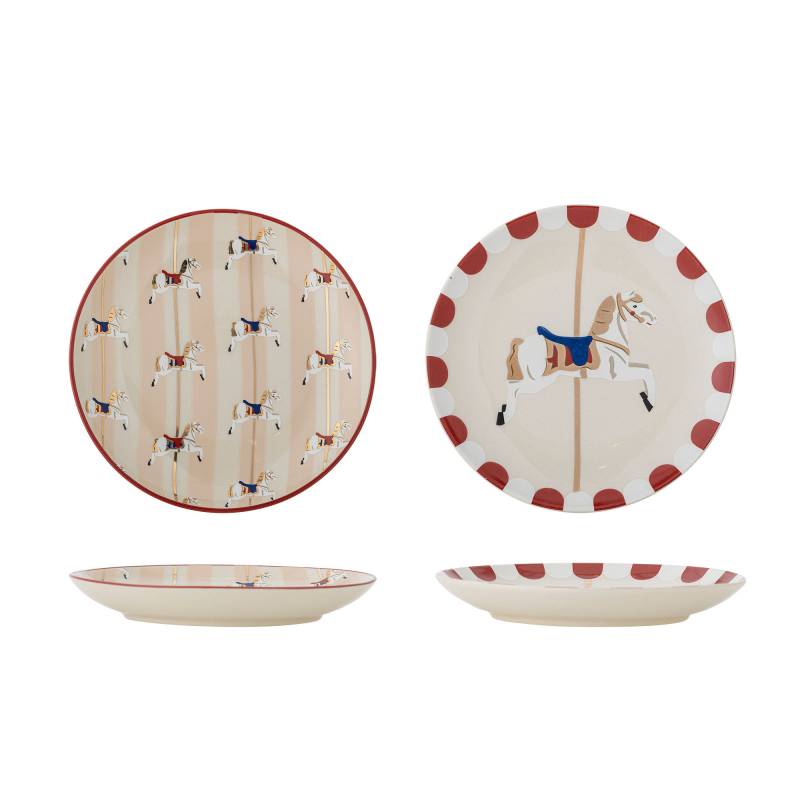 Bloomingville Merry-go-round Tallerken Stent&oslash;j Multifarvet hestermotiv