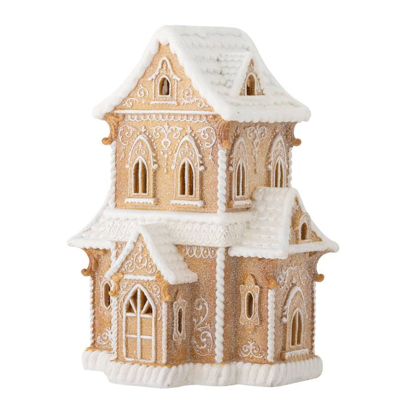 Bloomingville Kevin Deko med lys i Polyresin H37cm honningkagehus