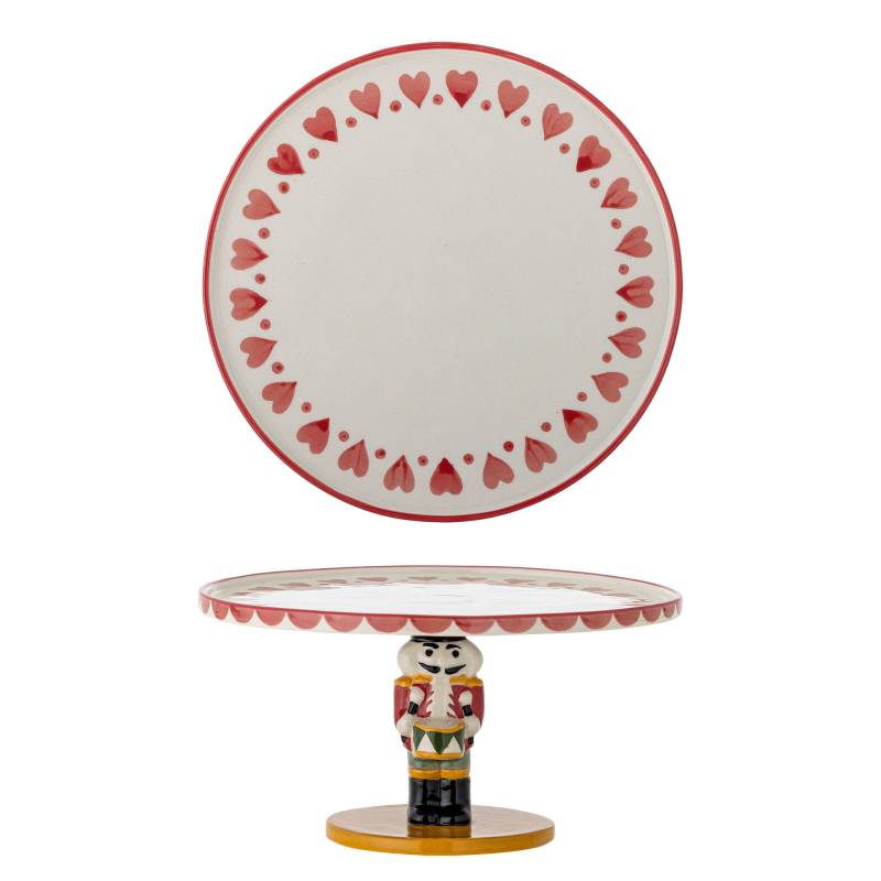 Bloomingville Jolly Kagefad &Oslash;20cm julekomsammen r&oslash;de hjerter