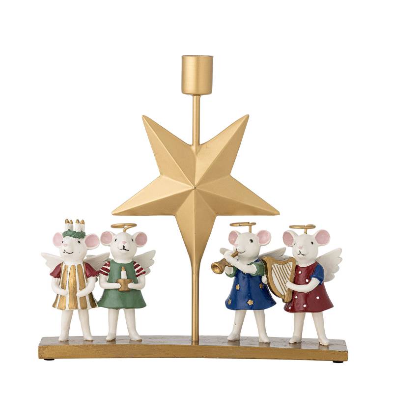 Bloomingville Peo stjernelysetage Polyresin guld
