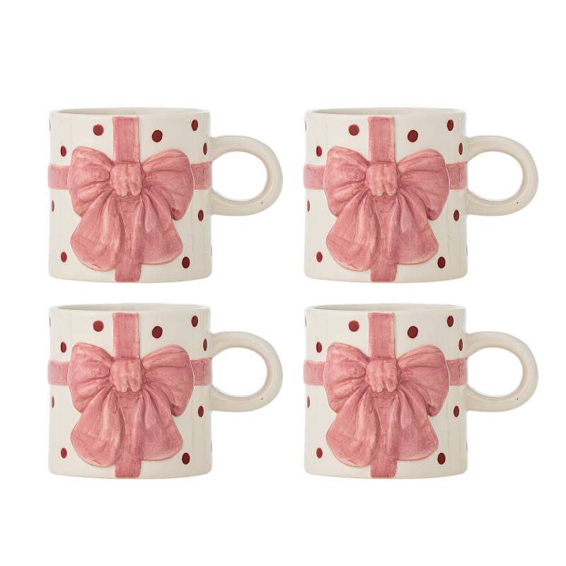 Bloomingville Bowie Krus Stent&oslash;j i bl&oslash;d rosa farve, 4 stk