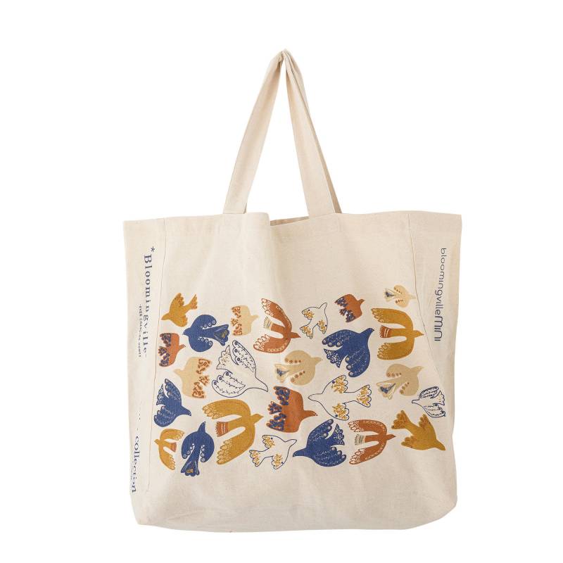 Bloomingville Anniversary Indk&oslash;bspose Bomuld print i varme nuancer