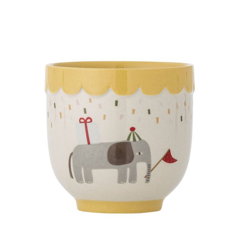 Bloomingville MINI Celebrate Kop Stent&oslash;j gul med motiv