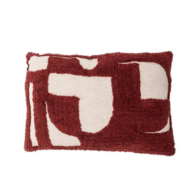 Bloomingville Olica Pude Bomuld OEKO-TEX&reg; 60x40cm R&oslash;d med m&oslash;nster 
