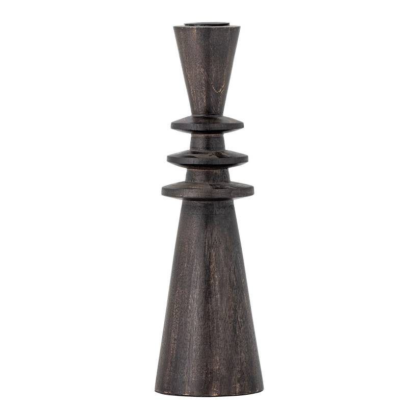 Bloomingville Armel Lysestage H26cm Mangotr&aelig;  Sort