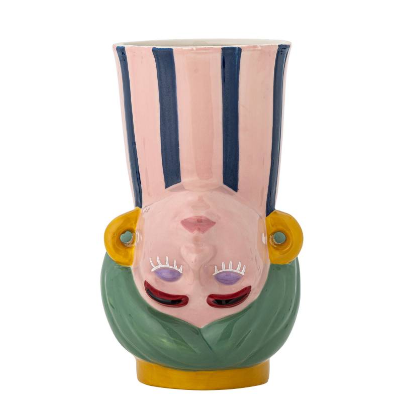 Bloomingville Miss Jody Vase Stent&oslash;j med h&aring;ndmalet motiv