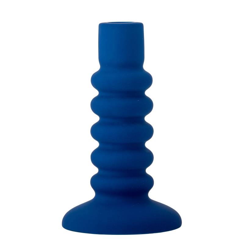 Bloomingville Thorne Lysestage H18,5cm Stent&oslash;j dyb bl&aring; farve